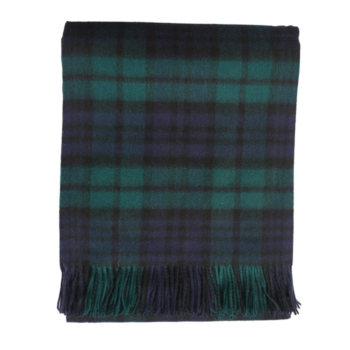 100% Pure Lambswool Tartan Blanket – Luxury Soft Warm Plaid Wool Throw - Home Décor - Black Watch - Heritage Of Scotland -