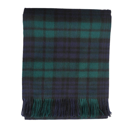 100% Pure Lambswool Tartan Blanket – Luxury Soft Warm Plaid Wool Throw - Home Décor - Black Watch - Heritage Of Scotland -