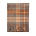 100% Pure Lambswool Tartan Blanket – Luxury Soft Warm Plaid Wool Throw - Home Décor - Buchanan Natural - Heritage Of Scotland -