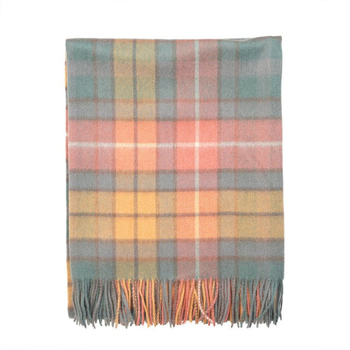 100% Pure Lambswool Tartan Blanket – Luxury Soft Warm Plaid Wool Throw - Home Décor - Buchanan Antique - Heritage Of Scotland -