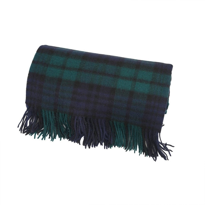 100% Pure Lambswool Tartan Blanket – Luxury Soft Warm Plaid Wool Throw - Home Décor - Black Watch - Heritage Of Scotland -