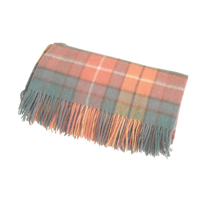 100% Pure Lambswool Tartan Blanket – Luxury Soft Warm Plaid Wool Throw - Home Décor - Buchanan Antique - Heritage Of Scotland -