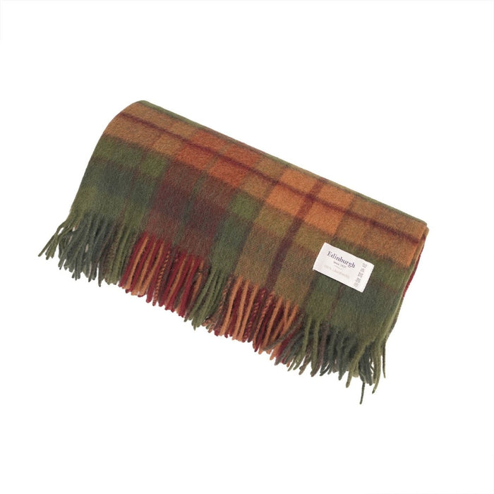 100% Pure Lambswool Tartan Blanket – Luxury Soft Warm Plaid Wool Throw - Home Décor - Buchanan Autumn - Heritage Of Scotland -