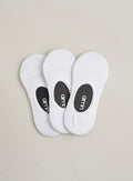 3-Pack White Invisible Workout Socks