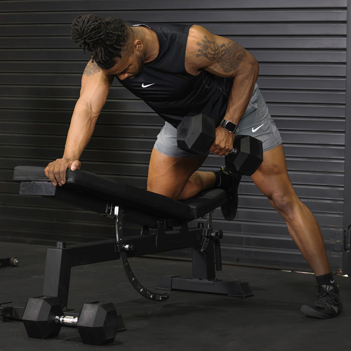 35 LB Pair Rubber Hex Dumbbells