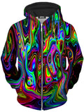 Acid Drop Unisex Zip-Up Hoodie Psychedelic Pourhouse Epic Hoodie