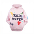 Adults Edinburgh 3D Puff Print Hoodie – Cherry Blossom Pink - Heritage Of Scotland - XS