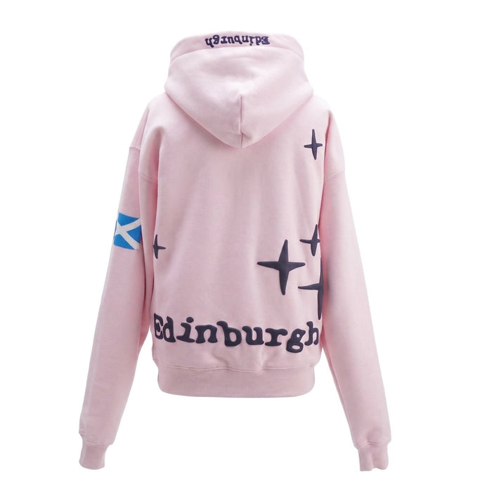 Adults Edinburgh 3D Puff Print Hoodie – Cherry Blossom Pink - Heritage Of Scotland - XS