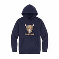 Scotland Pastel Highland Cow Hooded Top Navy - Heritage Of Scotland - NAVY
