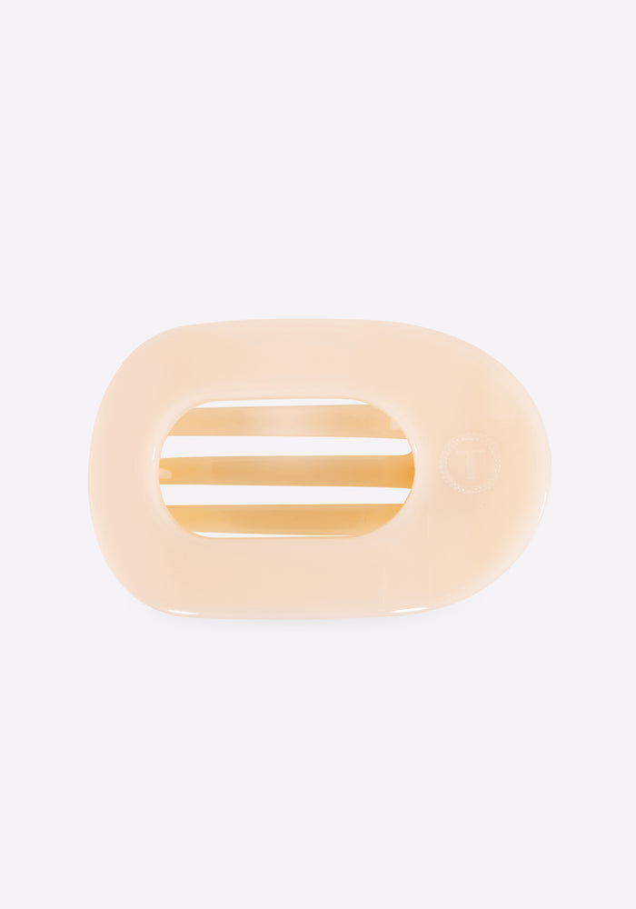 Almond Beige Medium Flat Round Hair Clip
