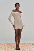 Althea Off Shoulder Hayley Knit Mini Dress