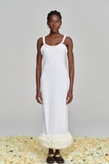 Alvis Bodycon Fringe Twist Knit Maxi Dress