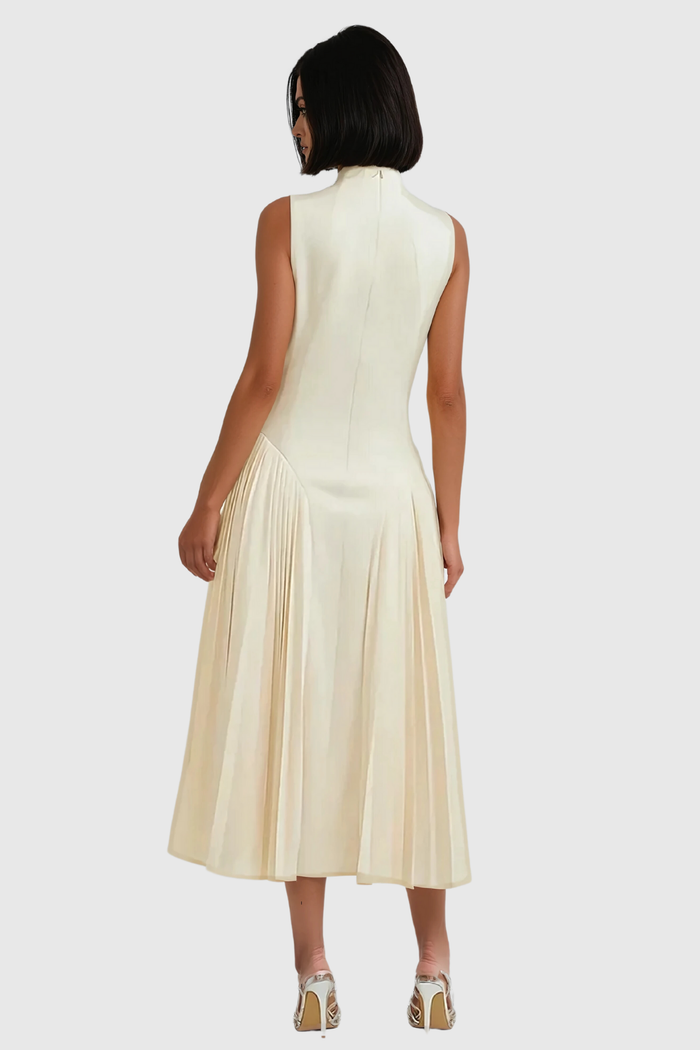 Amberlin Sleeveless Ruch Midi Dress