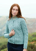 Aran Merino Wool Short Button Cardigan | Mermaid