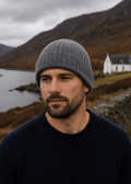 Aran Donegal Fleck Wool Hat - Grey Marl