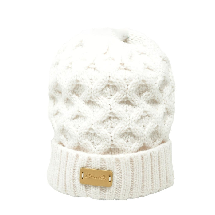 Aran Ladies Knitted Hat - Cream - Heritage Of Scotland -