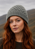 Aran Merino Wool Hat - Army Green