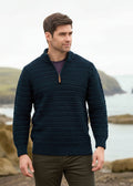 FANORE PLATED QUARTER ZIP SWEATER X5686