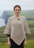 Aran Pure Wool Poncho | Skiddaw