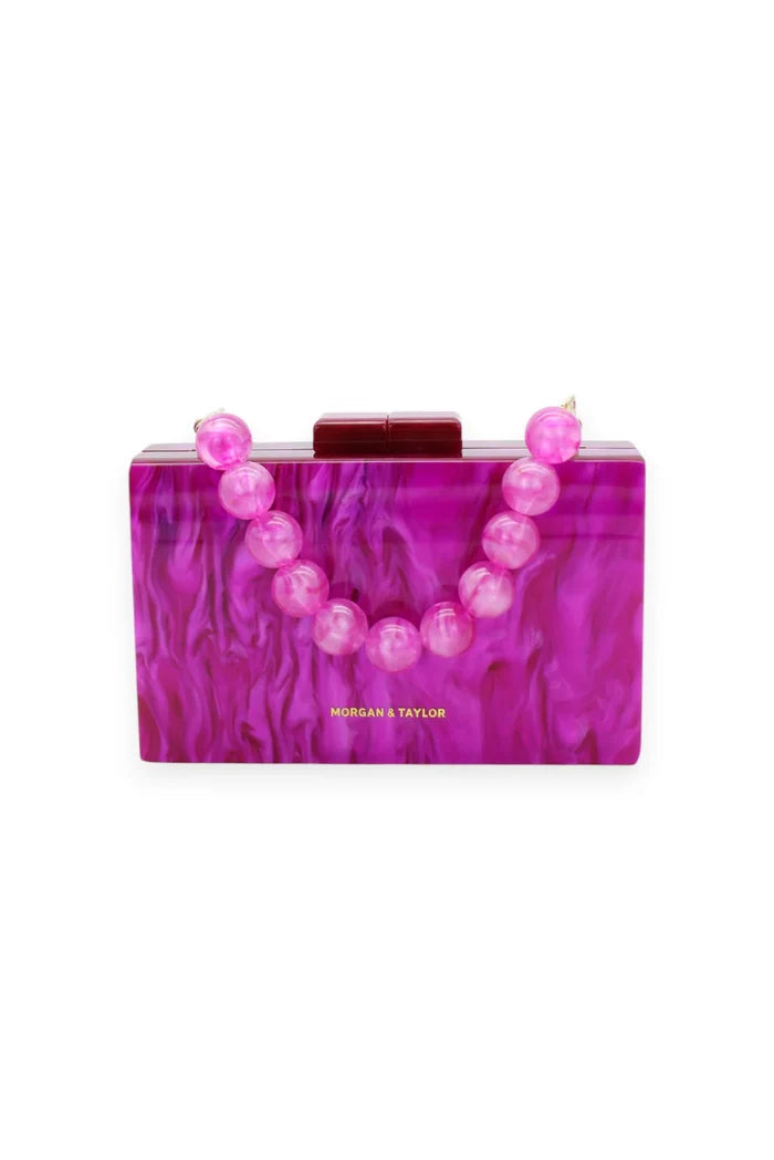Arya Acrylic Clutch Hot Pink - Accessory - Morgan and Taylor