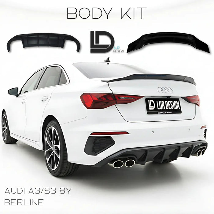 Audi A3/S3 8Y Body Kit Rear Spoiler Rear Diffuser sedan | Lur Design