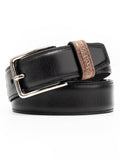 Bacca Bucci Classic Leather Belt with Metal Buckle