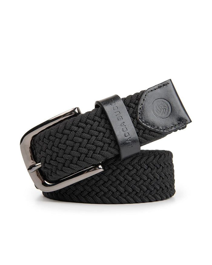 Bacca Bucci Men's Premium Elastic Braided Stretch Belt—Perfect for Golf, Casual, and Everyday Wear