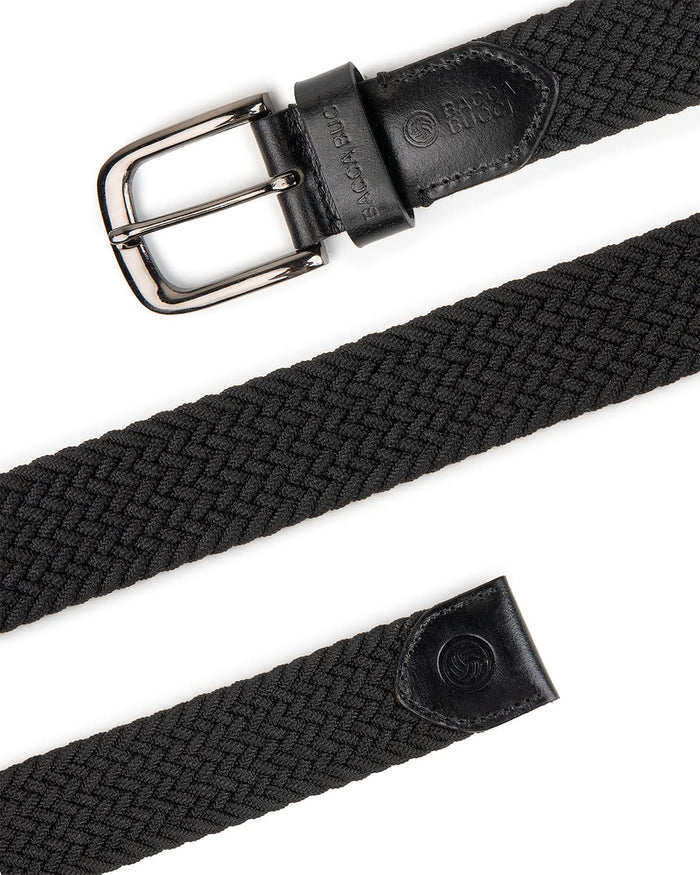 Bacca Bucci Men's Premium Elastic Braided Stretch Belt—Perfect for Golf, Casual, and Everyday Wear