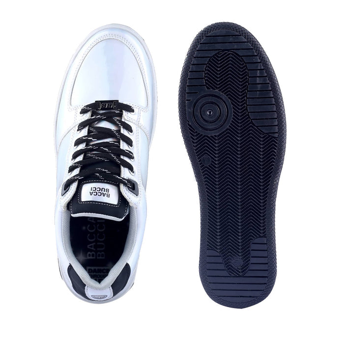 Bacca Bucci Mutliverse 2.0 Shimmering Silver Streak Low-Top Dance Sensation Sneakers
