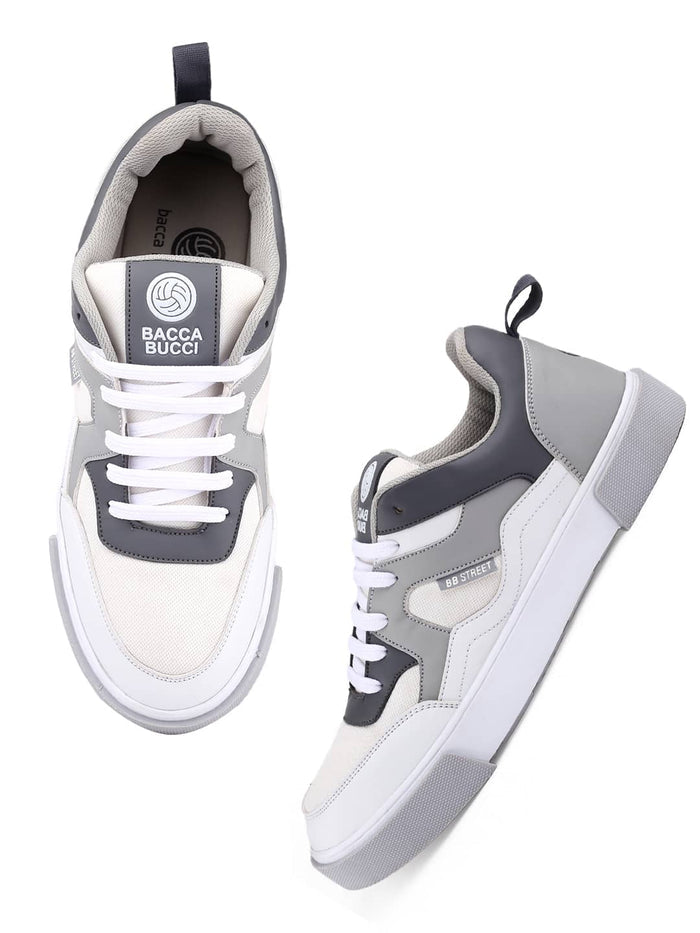 Bacca Bucci Shark Men’s Low-Top Sneakers – Lightweight Textile PU Mix with TPR Outsole