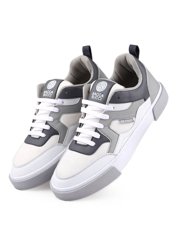 Bacca Bucci Shark Men’s Low-Top Sneakers – Lightweight Textile PU Mix with TPR Outsole