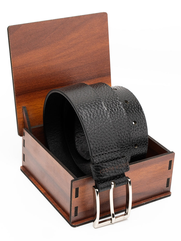 Bacca Bucci Textured Classic Pin Buckle Belt