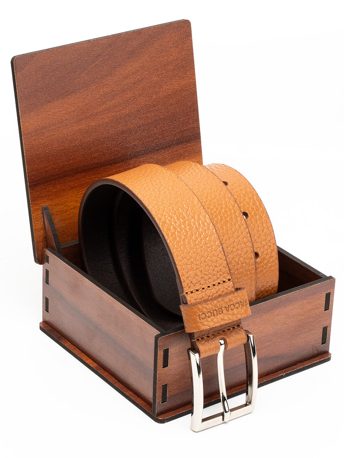 Bacca Bucci Textured Classic Pin Buckle Belt