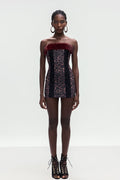 Bea Leopard Faux Fur Bodycon Mini Dress