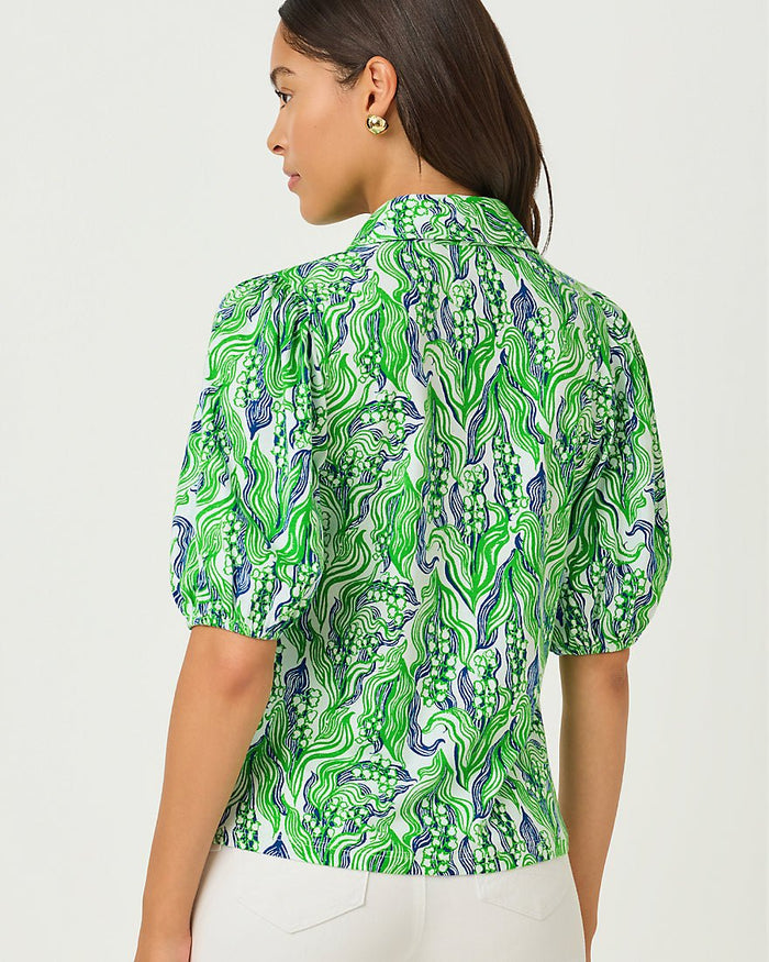 Lilly Pulitzer - Bingley Knit Top - Putting Green Lilly Of The Valley