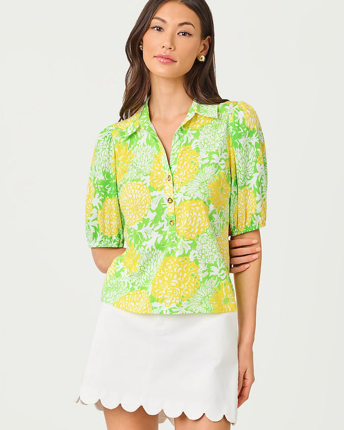 Lilly Pulitzer - Bingley Knit Top - Crocodile Green Mumbo Jumbo