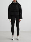 Black Cropped Waterproof Anorak