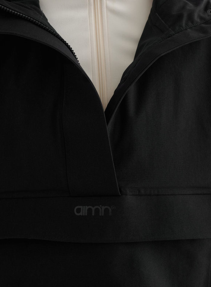 Black Cropped Waterproof Anorak