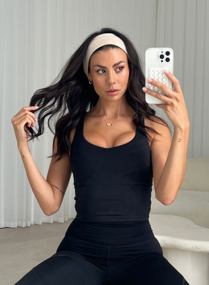 Black Sculpting Strappy Bralette