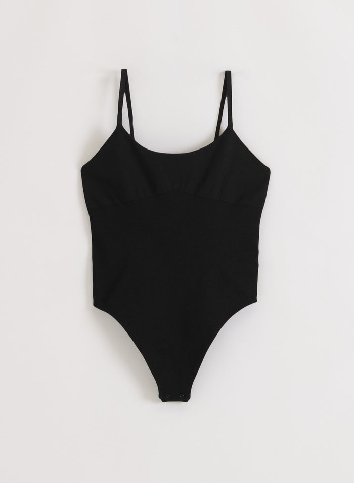 Black Shape Seamless Cami Bodysuit