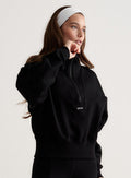 Black Sportif Half Zip Hood