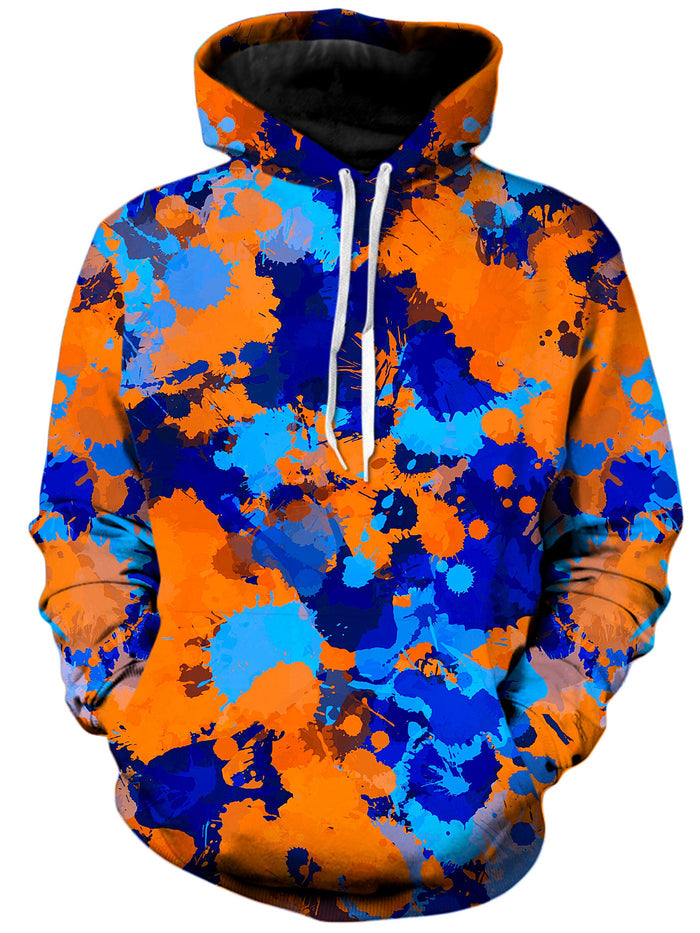 Blue and Orange Paint Splatter 2 Unisex Hoodie Big Tex Funkadelic Epic Hoodie