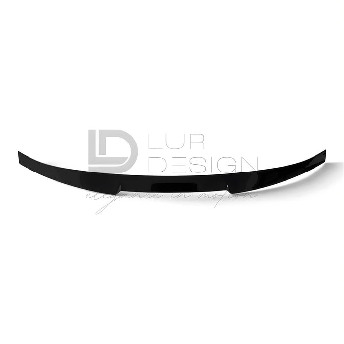 BMW 5 Series g30 spoiler 2 duckbill spoiler lip
Black BMW car on a white background