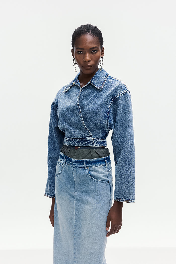 Bohuslava Asymmetric Denim Jacket