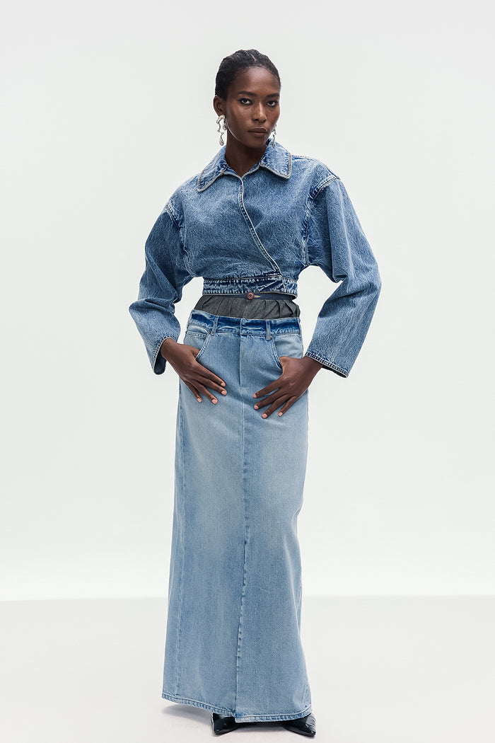 Bohuslava Asymmetric Denim Jacket