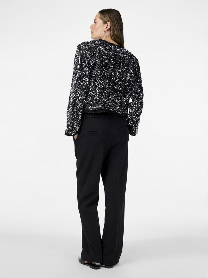 Bow Sequin Jacket (Black)