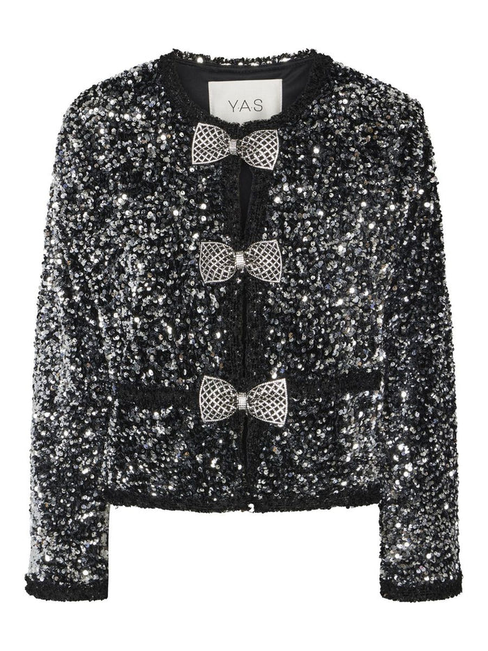 Bow Sequin Jacket (Black)