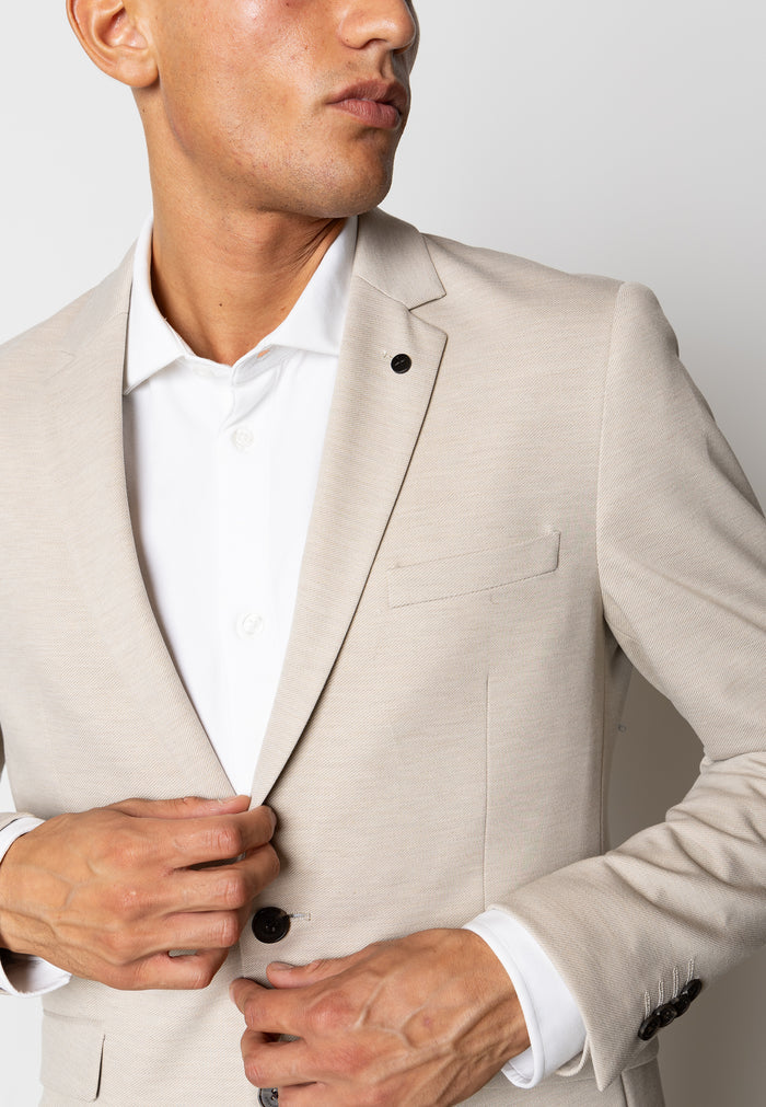 Clean Cut Copenhagen BRENDON JERSEY BLAZER Blazere Ecru