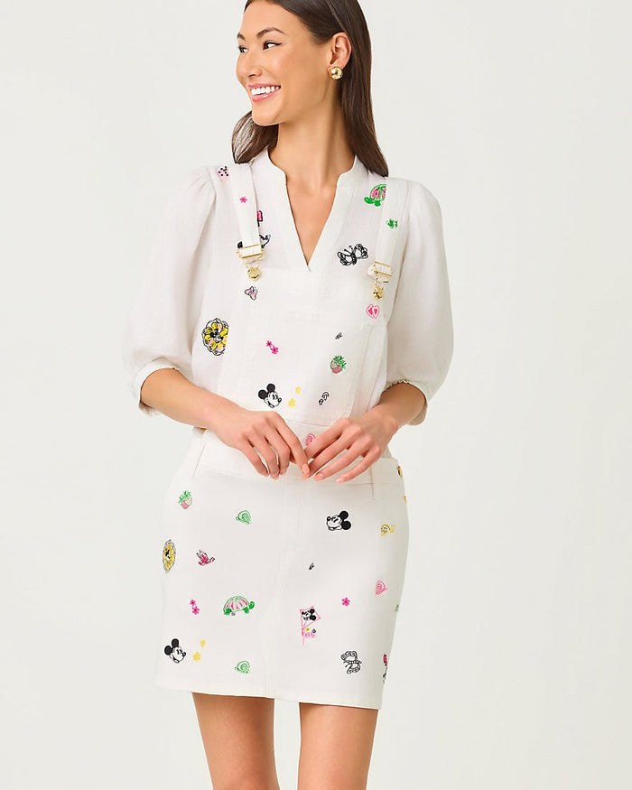 Lilly Pulitzer - Brewynn Denim Skirtall - Multi Throwback Disney Embroidery