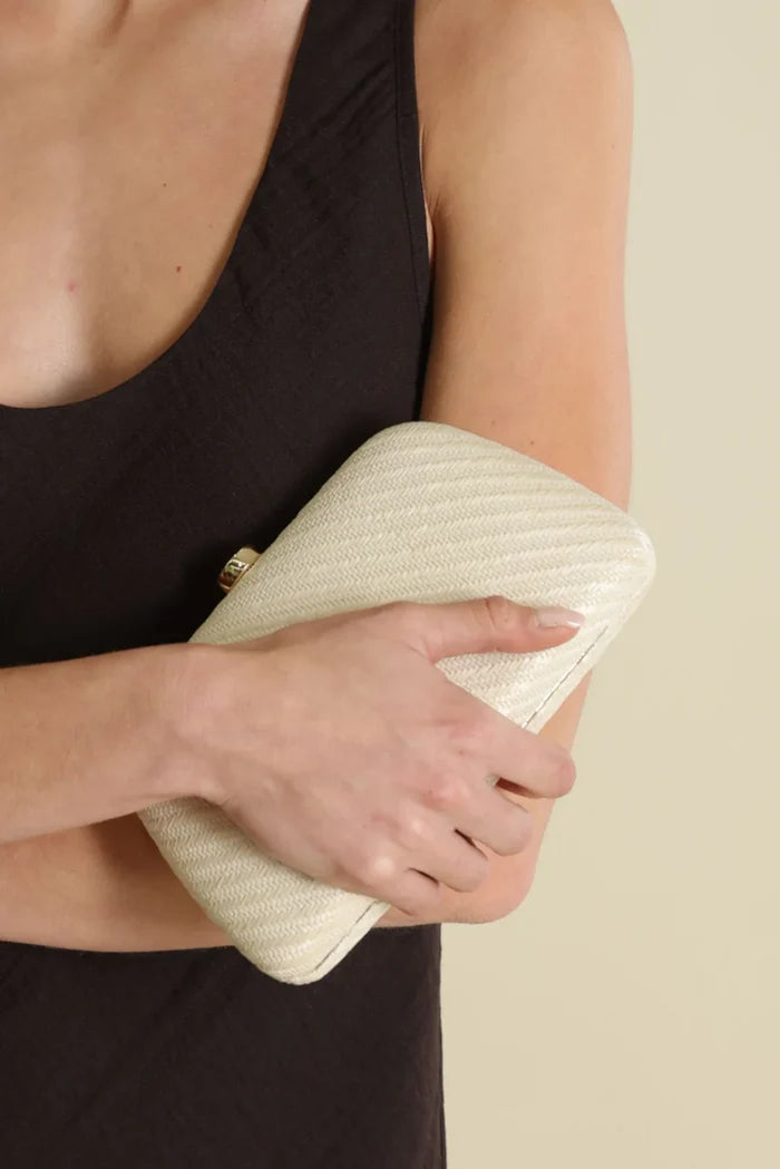 Brooke Clutch in Cream - Accessory - Morgan and Taylor